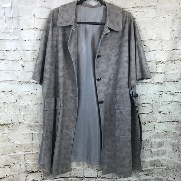 VINTAGE A Jacs Cotton Cape Lined Jacket button open sides - Picture 7 of 8